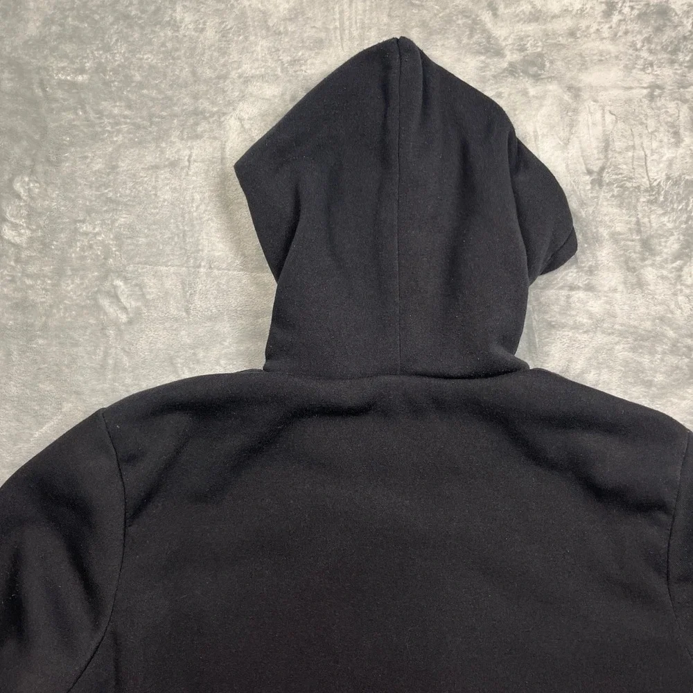 Aeropostale Full Zip Hoodie Mens 2XL Black Sherpa Lined NYC 1987 Graphic Jacket - Picture 12 of 15